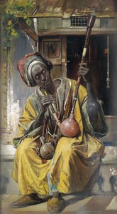 水管吸烟者，1903年 作者 久拉·托尔奈（Gyula Tornai）