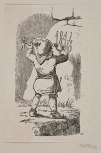 小精灵在石头上刻下 1846 年 作者 约翰·托马斯·伦比