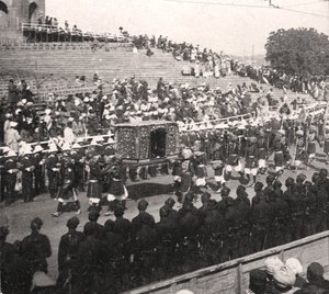 1912年在印度德里举行的皇家游行中的州轿。