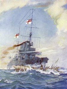 HMS伯明翰撞击德国潜艇U-15，1914年8月9日