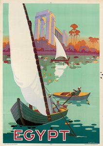 埃及广告海报（彩色石版画） 作者 哈希姆