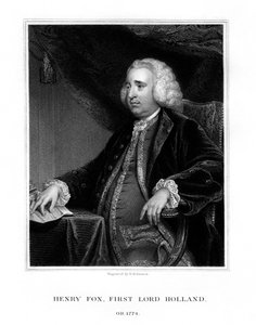 亨利·福克斯（Henry Fox），霍格政治家的第一任男爵荷兰人，1832年。 作者 鲁宾逊