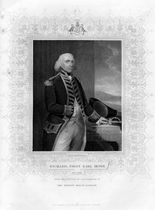 理查德·豪（Richard Howe）1726-1799，英国海军上将1st Earl Howe，十九世纪。 作者 鲁宾逊
