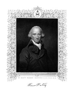 Warren Hastings，19世纪在印度的英语管理员。 作者 鲁宾逊