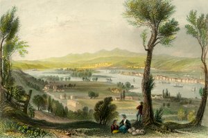 从特洛伊附近的艾达山眺望》，约1839年。   作者 H沃利斯
