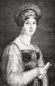 La Plante雕刻的Mademoiselle Mars，来自Louis Blanc的“法国革命史”（1811-82） 作者 夏勒（H. de la Charlerie）
