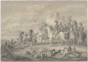 威灵顿公爵接受在 1815 年滑铁卢战役中从法军手中缴获的两枚鹰标 作者 Haatje Pieters Oosterhuis