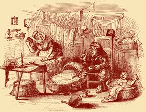 查尔斯-狄更斯的 "老古董店"(The Old Curiosity Shop) 作者 Hablot骑士布朗