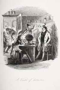 来自查尔斯狄更斯（1812-70）的“Dombey and Son”的区别访客，首次出版1848年（版画） 作者 Hablot骑士布朗