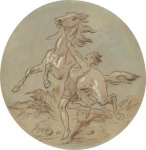 维纳斯与阿多尼斯》系列插图的 18 幅版画设计之一 作者 Hablot骑士布朗
