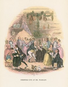 查克·狄更斯（1836-1837）的《匹克威克俱乐部的遗Post》中的场景 作者 Hablot骑士布朗