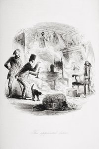 指定时间，查尔斯·狄更斯（1812-70）的“荒凉之家”插图发表于1853年（版画）