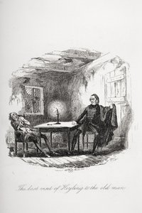 Heyling对老人的最后一次访问，查尔斯狄更斯（1812-70）的“匹克威克论文”中的插图出版于1837年