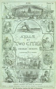 1859年查尔斯·狄更斯（Charles Dickens）撰写的“两个城市的故事”（A Tale of Two Cities）一书的第一部分的第一部分 作者 Hablot骑士布朗