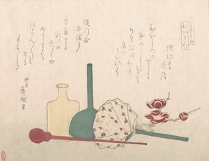 梅花的玻璃器皿。 作者 八房首里