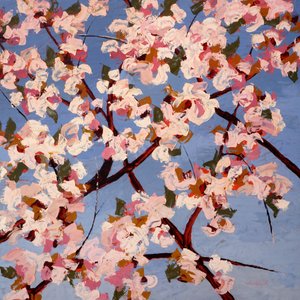 Joie 的花朵》，约 2022 年（画板油画）