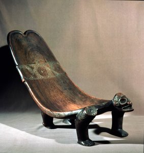 Duho礼仪座位，Taino，海地共和国，15世纪（木头）