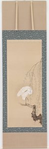 鹭鸶和柳树，江户时代，17世纪末至18世纪初。 作者 花房伊藤
