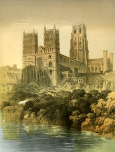 达勒姆郡达勒姆大教堂，约建于1870年。