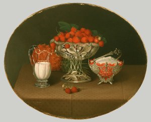 草莓静物画