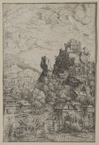 带城堡的风景，1553年。