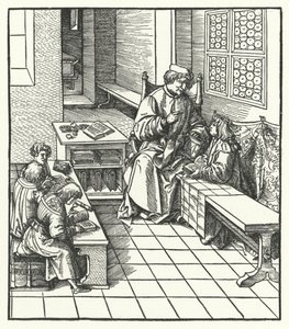 Archduke Maximilian of Austria at school as a child (engraving) 作者 汉斯（后）布格克迈尔