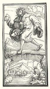 彼特拉克 (Petrarch) 出自 remediis utriusquefortunae (Remedies for Fortune and Foul) 的木刻（雕刻） 作者 汉斯（后）布格克迈尔