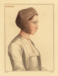 玛格丽特·克莱门特 (Margaret Clement)，托马斯·莫尔 (Thomas More) 的养女，1812 年（雕刻） 作者 汉斯（后）小霍尔拜因