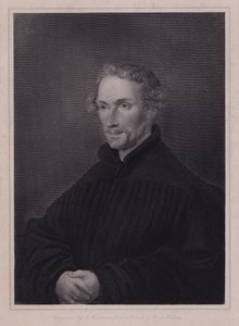 Philipp Melanchthon，德国新教改革者和马丁路德的合作者（版画） 作者 汉斯（后）小霍尔拜因