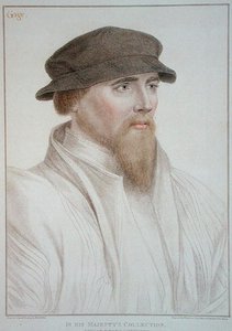 约翰-盖伊（1557年）的肖像，由弗朗西斯科-巴托洛齐（1727-1815）1796年刻制（雕刻）。 作者 Hans (after) Holbein the Younger