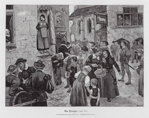 刑场上的女人（雕刻） 作者 汉斯·巴赫曼