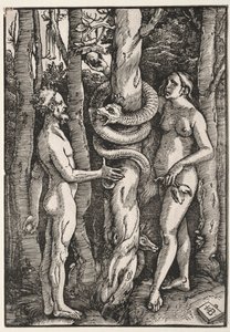 亚当和夏娃c。 1514。 作者 汉斯·鲍登