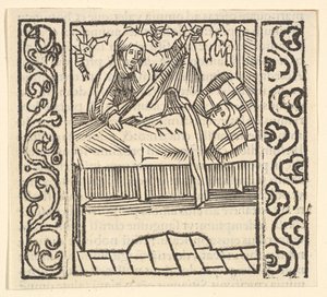照顾死者，插图来自Speculum Passionis，1507年，1507年。 作者 汉斯·鲍登