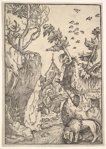 沙漠中的圣杰罗姆（ca. 1511。 作者 汉斯·鲍登