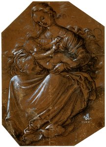 处女和儿童，c1500-1545 作者 汉斯·鲍登