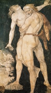Hercules和Antaeus，1530 作者 汉斯·巴尔登·格里恩