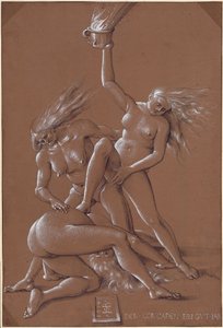 三个女巫的新年贺词，1514 年 作者 汉斯·巴尔登·格里恩