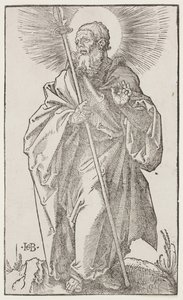 圣托马斯，摘自“大使徒”，约1519年（木刻） 作者 汉斯·巴尔登·格里恩