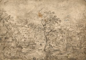 亚伯拉罕与天使的风景 作者 汉斯·波尔