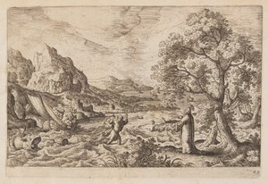 插图 22，选自《新旧约全书》和奥维德《变形记》中的风景画 作者 汉斯·波尔