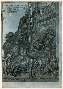 马背上的圣乔治，1508（明暗对比木刻） 作者 汉斯·伯格克米尔