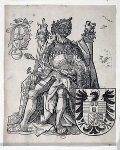 马克西米利安皇帝，约 1509-1512 年（雕刻） 作者 汉斯·伯格克米尔