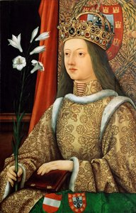 葡萄牙埃莉诺（Eleanor）肖像1434-1467，圣罗马皇后，1468年后 作者 汉斯·布尔格米尔（Hans Burgkmair）