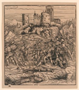 诺德斯战役，选自 "Der Weisskunig" 作者 汉斯·布尔格米尔（Hans Burgkmair）