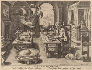 青金石，马格尼斯（石碑，磁石）。 作者 Hans Collaert the Younger 在 Jan van der Straet 之后