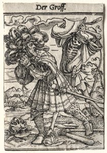 死亡之舞：伯爵，c。 1526。 作者 汉斯·霍尔拜因