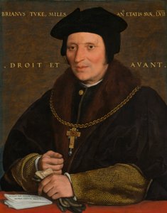 Brian Tuke爵士，第152-7期或第1532-34页（油面板） 作者 小汉斯·霍尔拜因