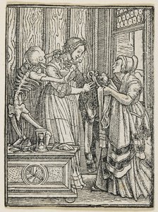 死亡之舞（里昂）伯爵夫人，1538年，1523-1526 作者 小汉斯·霍尔拜因