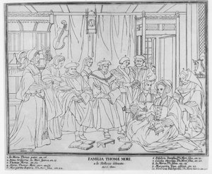 托马斯·莫尔（1478-1535）的家族，英格兰总理，由Christian de Mechel（1737-1817）1787年刻（见131242） 作者 小汉斯·霍尔拜因