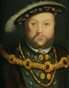 亨利八世（1491-1547）在宝石链和毛皮长袍中的肖像